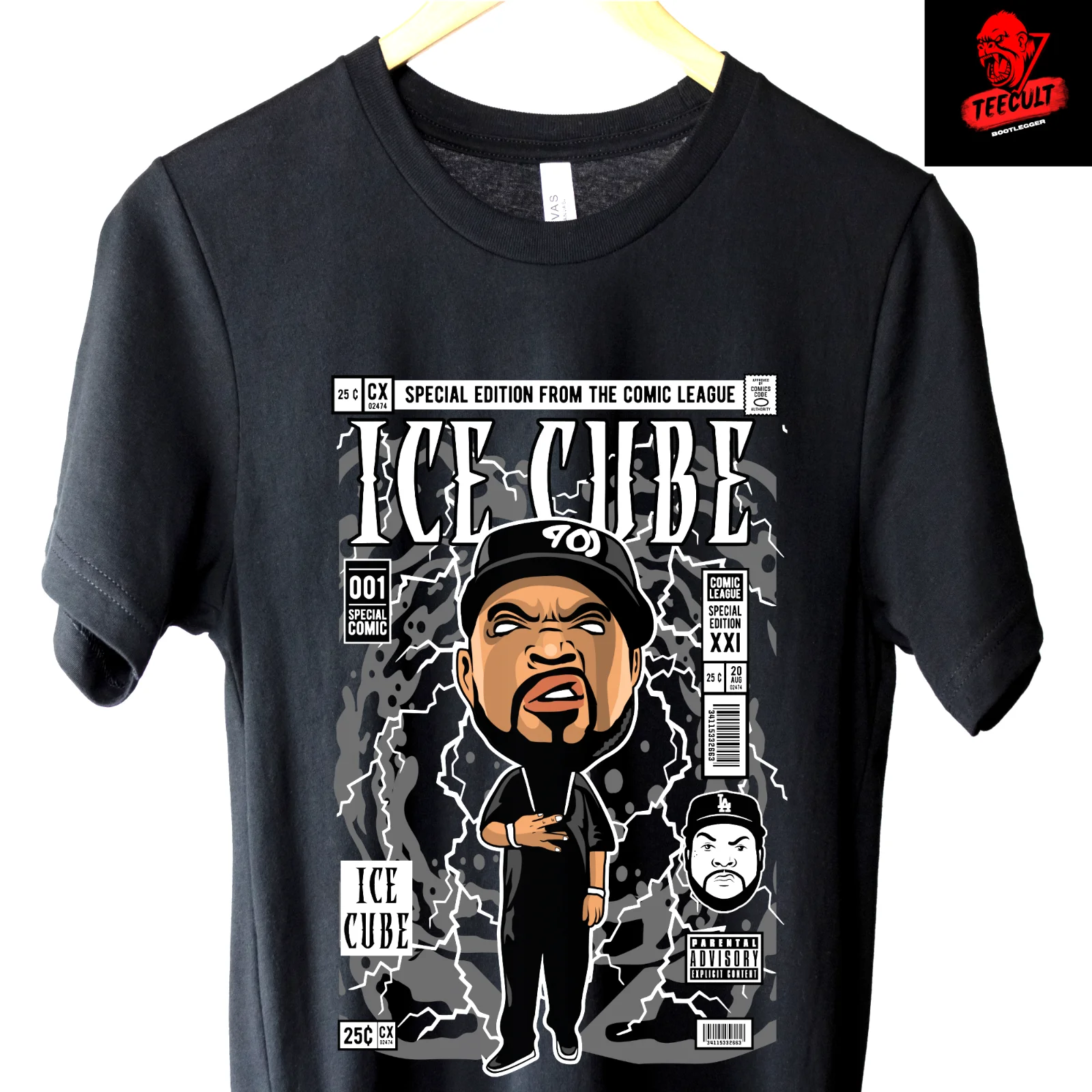 Футболка унисекс из хлопка с принтом льда