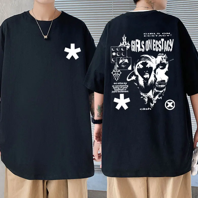 

Playboi Carti Girls on Ecstacy Double Sided Printing T-shirts Male Vintage Oversized Tshirt Men Women Hip Hop Harajuku T Shirts