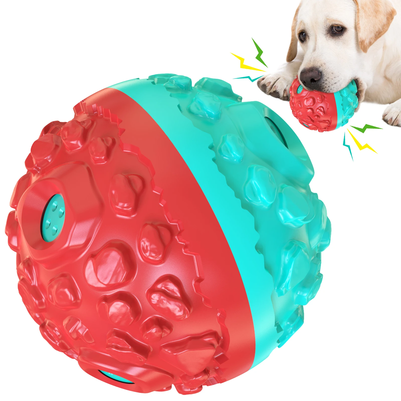 

Dog toy TPR soft gel vocalization meteorite tooth ball cleaning