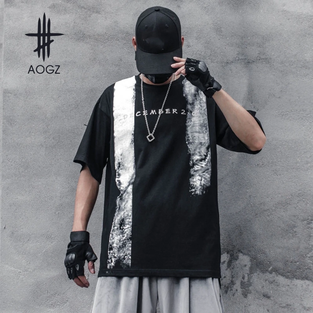 

Футболка AOGZ с принтом, круглым вырезом и коротким рукавом