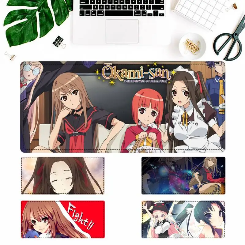 

Hot Selling Okami-san and Her Seven Companions Mouse Pad Gamer Keyboard Maus Pad Desk Mouse Mat Game Accessories For Overwatch