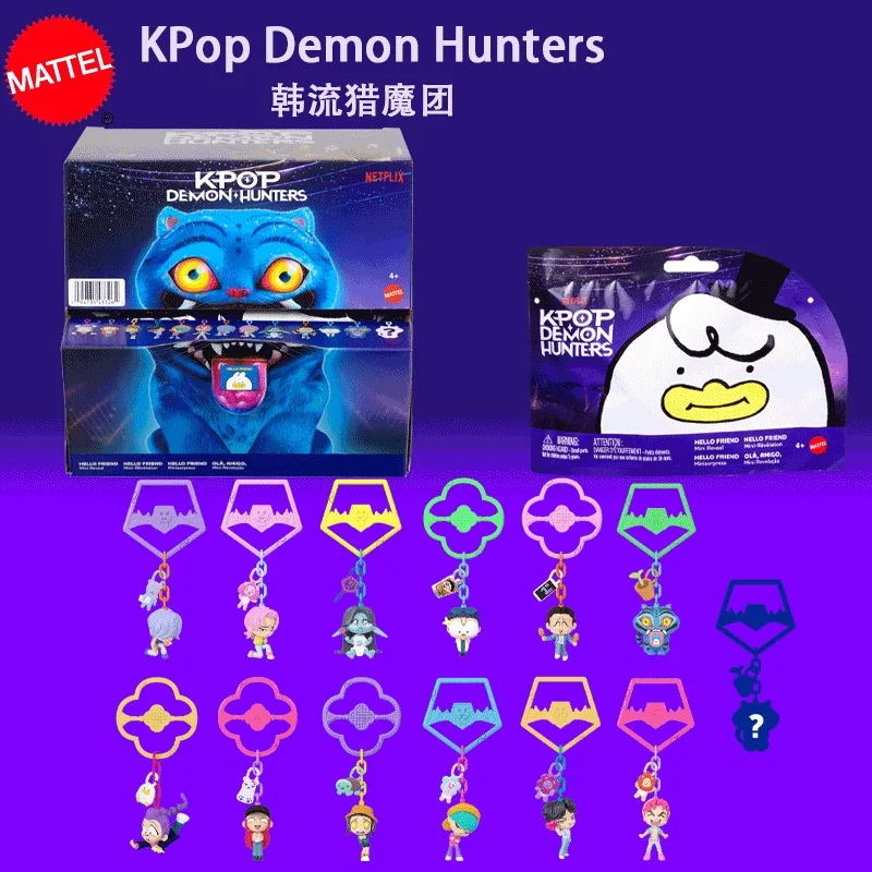 Фото Оригинальная мини-фигурка-брелок Mattel Kpop Demon Hunters из коллекционной серии Blind Box, декоративный аксессуар для сумок, подарок для поклонников Kpop. №3