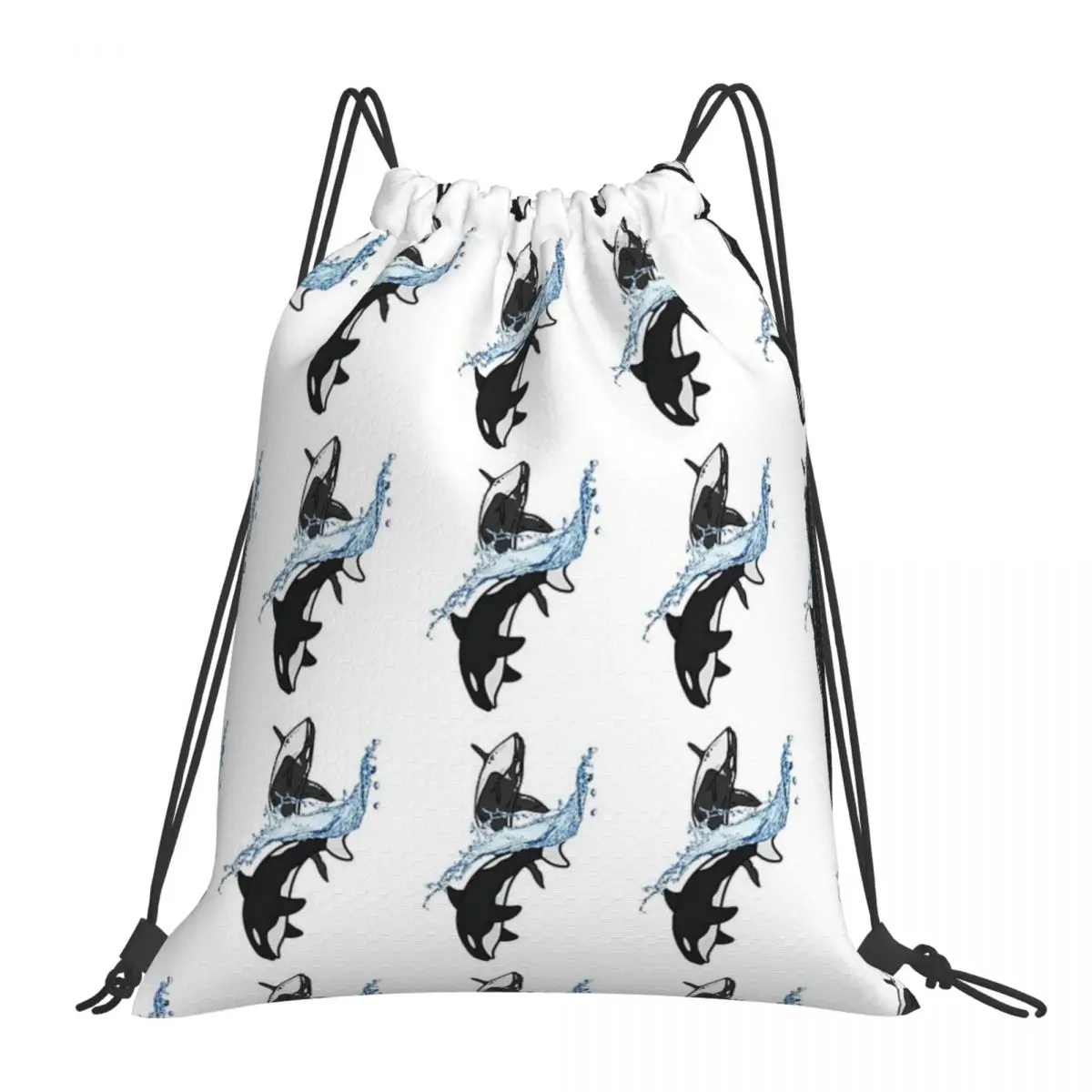 

Orca Whale Orcan Sea Dolphin Whales Orcas Killer Whales Orca Whale Backpacks Portable Drawstring Bags Drawstring Bundle Pocket