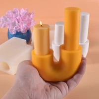u shaped candle holder mold washable reusable cylinder candle moulds for aromatherapy beeswax c candle molds silicone innovative