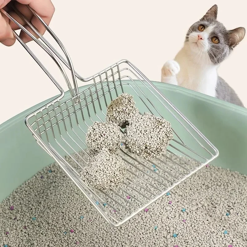 

Гальваническое металлическое покрытие для кошачьего туалета, лопатка с фильтром для чистки кошачьего туалета, не оставляет следов