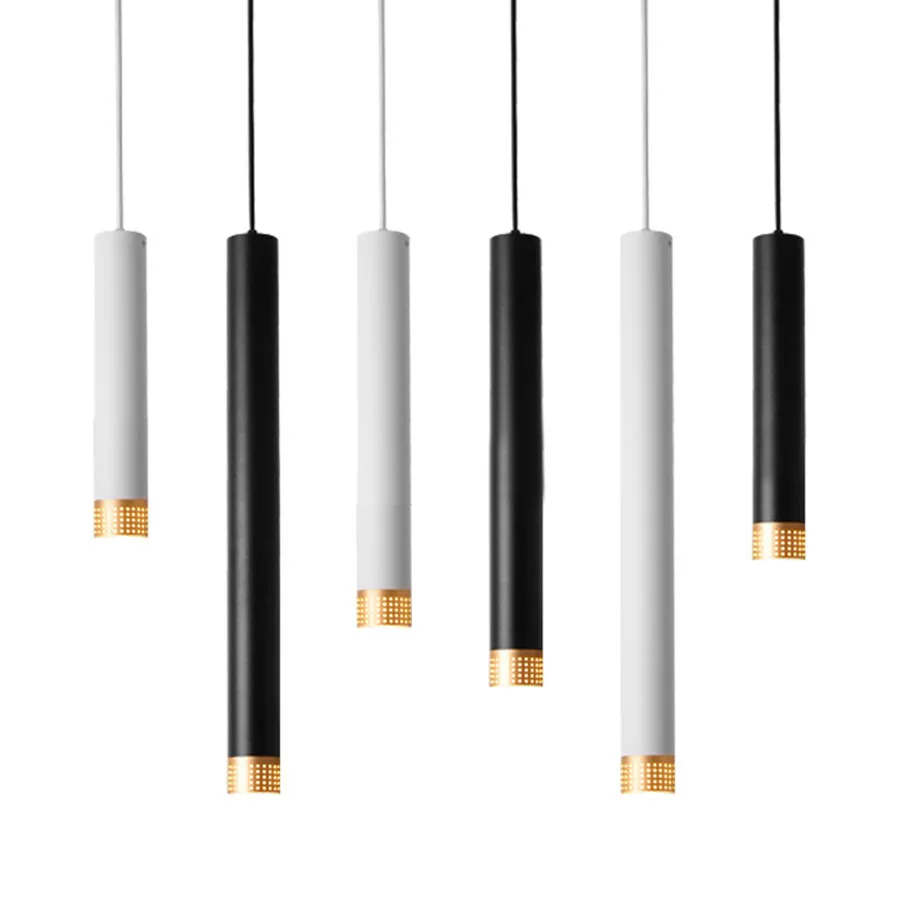 

Modern Long Tube COB LED Pendant Light Aluminum Dinning Bar Cafe Chandelier Droplight Bedroom Bedside Hanging Lamp Spotlight