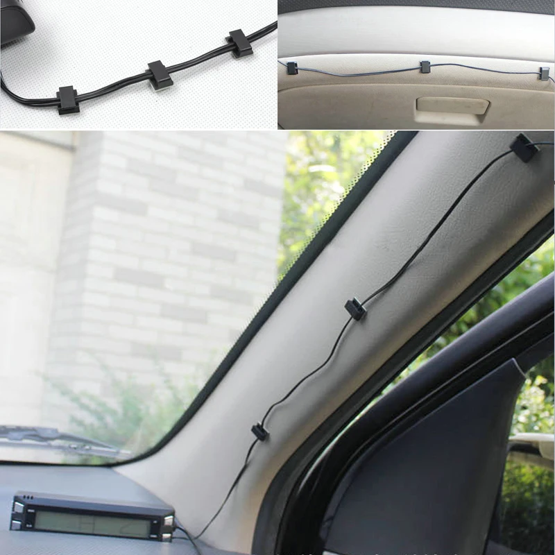 10/50 шт. самоклеящиеся кабельные зажимы