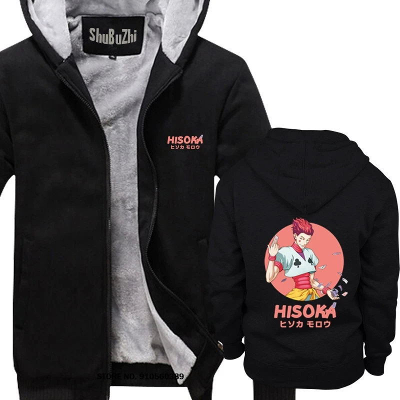 

Manga HxH Hisoka Morow hoody Men Pure Urban thick hoodies long sleeved Japan Anime Hunter x Hunter winter hoodies Fitted Apparel