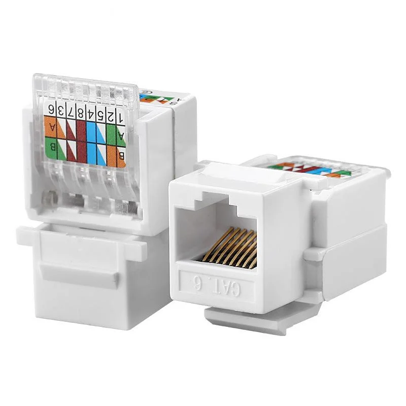 

1PC RJ45 Cat6 Keystone Female Jack Connector Adapter Internet Network Lan Cable