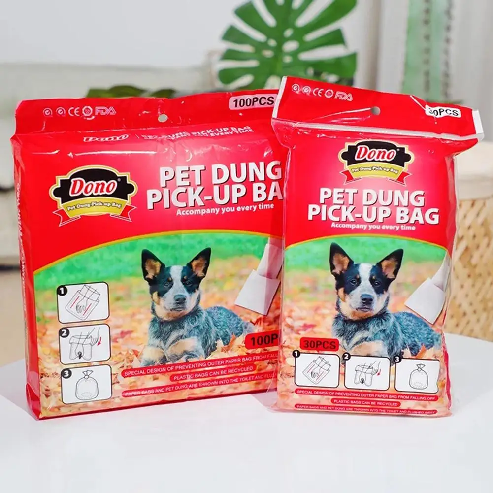 

Disposable Poop Bag Double Layer Walk Dog Garbage Bag Excrement Tool For Stool Cleaning