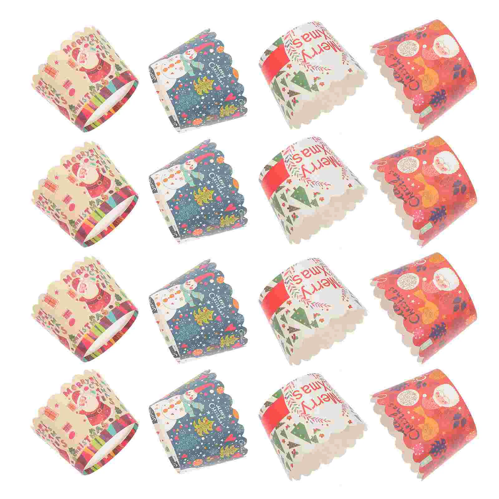 

200 Pcs Christmas Muffin Cups Bakeware Supply Liner Mini Baking Cake Dessert Paper