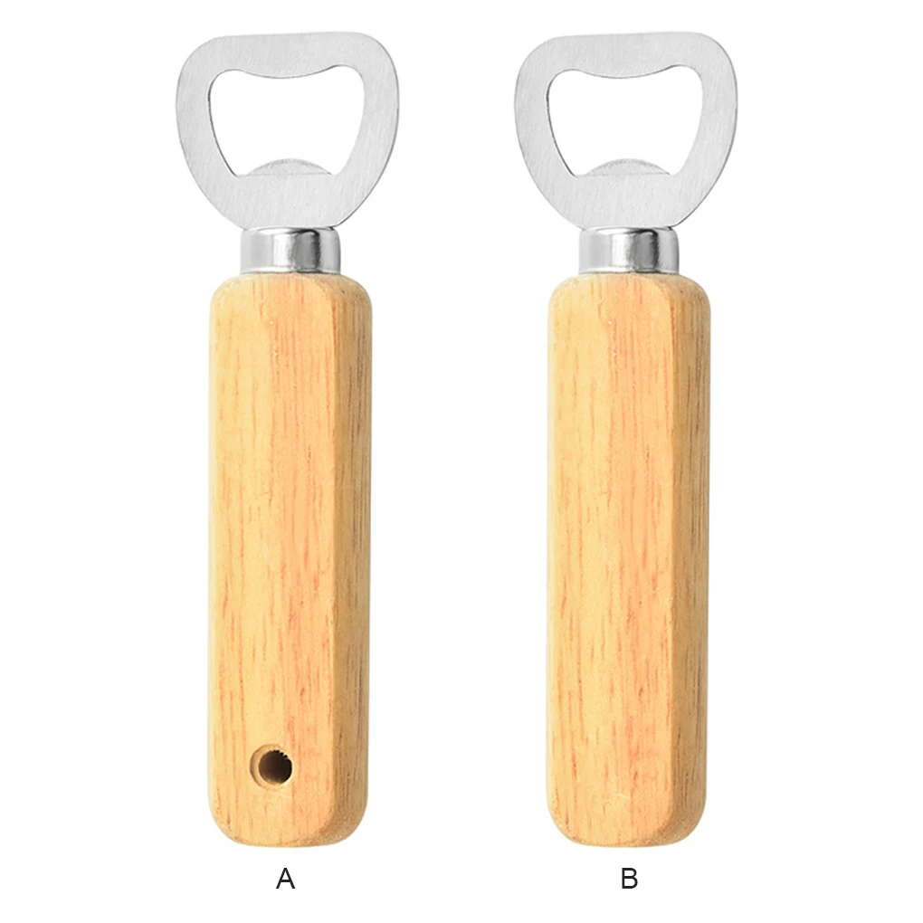 

Открывалка для бутылок, из нержавеющей стали, с деревянной ручкой