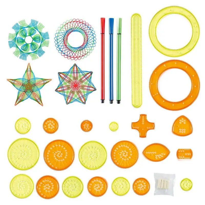 

27 шт./набор, линейка-спираль с геометрическим рисунком