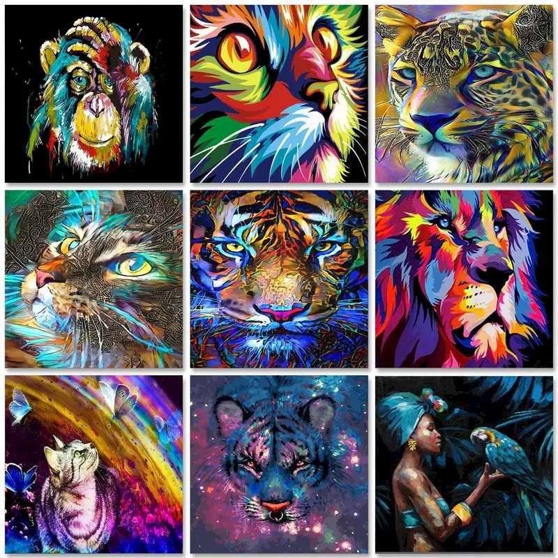 

SDOYUNO Modern Painting by numbers Handmade Picture Paint Animals DIY Paint by numbers Adults crafts Home decor