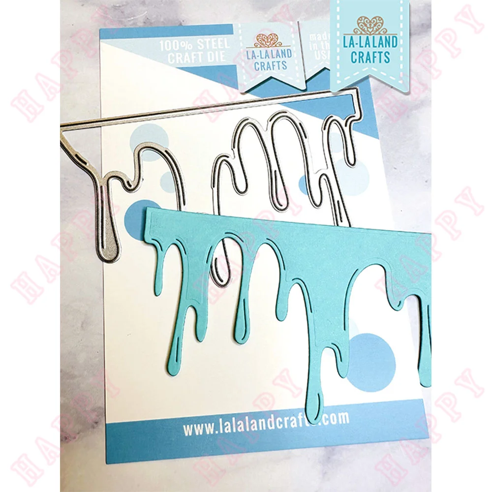 

Metal Cutting Dies Paint Drip Border For Scrapbooking Diary Decoration Paper Craft Embossing Template DIY Greeting Card Handmade