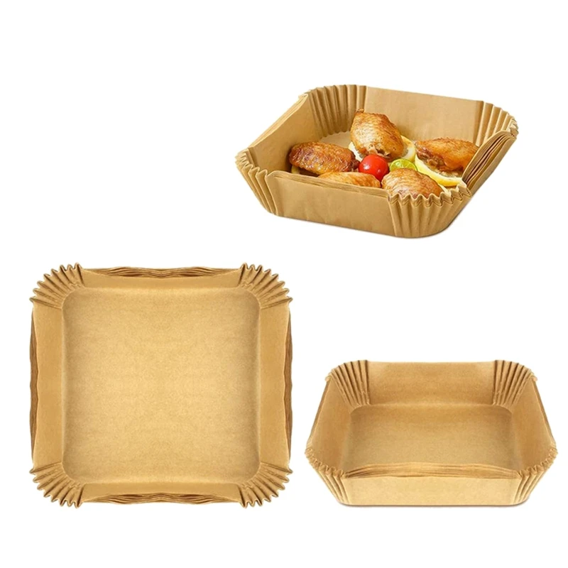 

Air Fryer Paper Liners,200PCS Square Baking Paper Disposable For Air Fryer,Oil&Water-Proof,For Baking Roasting Microwave