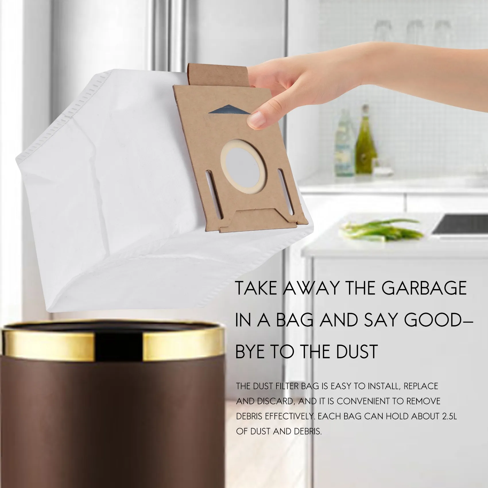 Вакуумные мешки для пыли л 8 упаковок робота-пылесоса Ecovacs DEEBOT OZMO T8 AIVI Max серии T9 N8