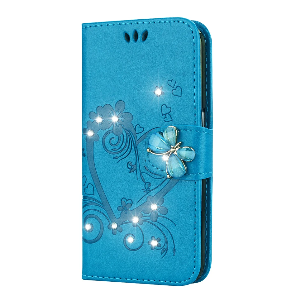 

Jewelled Phone Cover For Samsung Galaxy A7 2018 A750F PU Leather Flip Case For Coque Samsung A7 2017 SM-A720F Note 5 N9200 Case