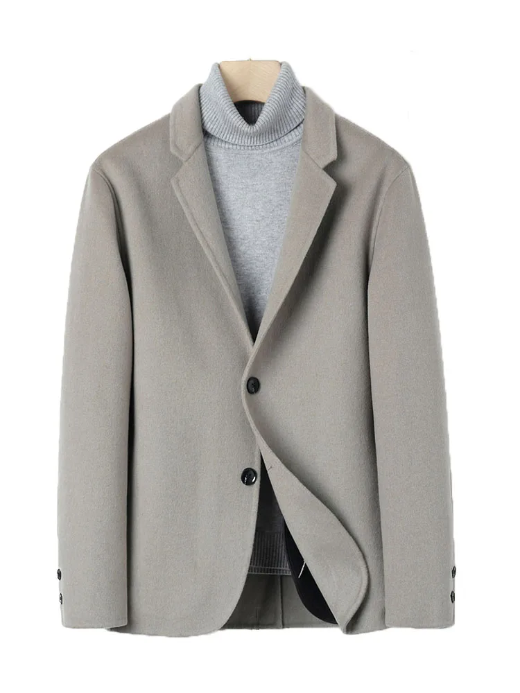 

Мужская одежда, Мужское пальто, длинное пальто, мужская осенне-зимняя Двусторонняя кашемировая британская ветровка