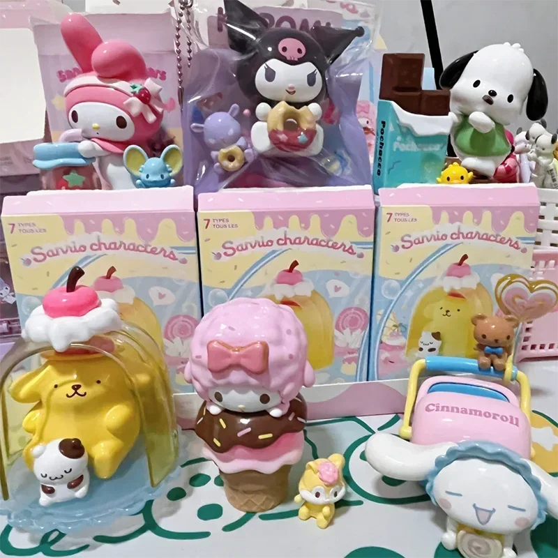 Miniso Sanrio красочная еда Веселая серия фотокартинка Kuromi pacha собака Jade милая кукла