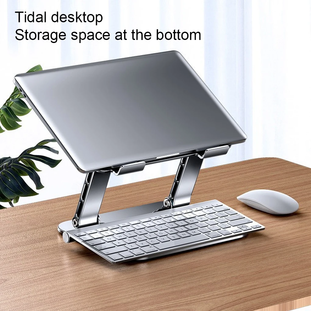 

Foldable Tablet Holder Adjustable Height Stand Hands Free Laptop Cooler Bracket for Office Travel Under 12 inches