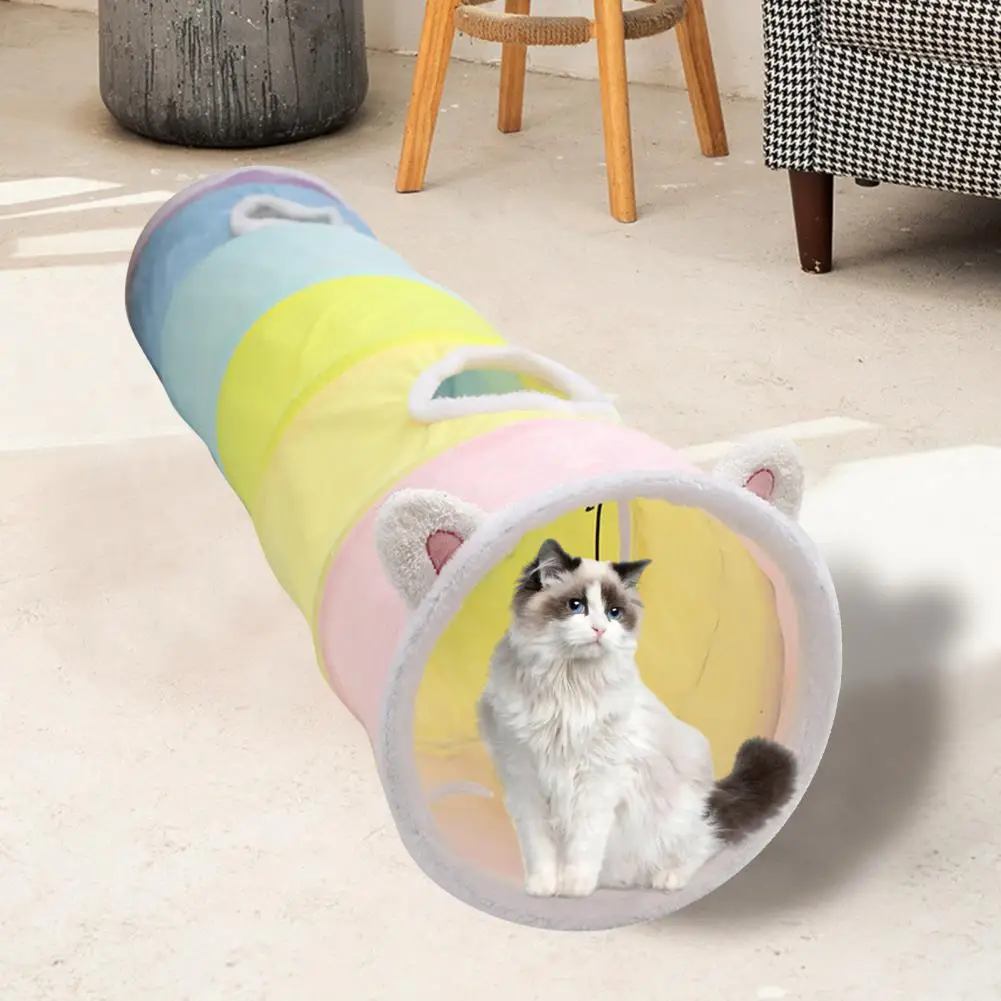 

Space-saving Cat Tunnel Foldable Cat Tunnel Toy Space Scratch-resistant Portable Boredom-relieving for Cats Soft Comfortable Cat