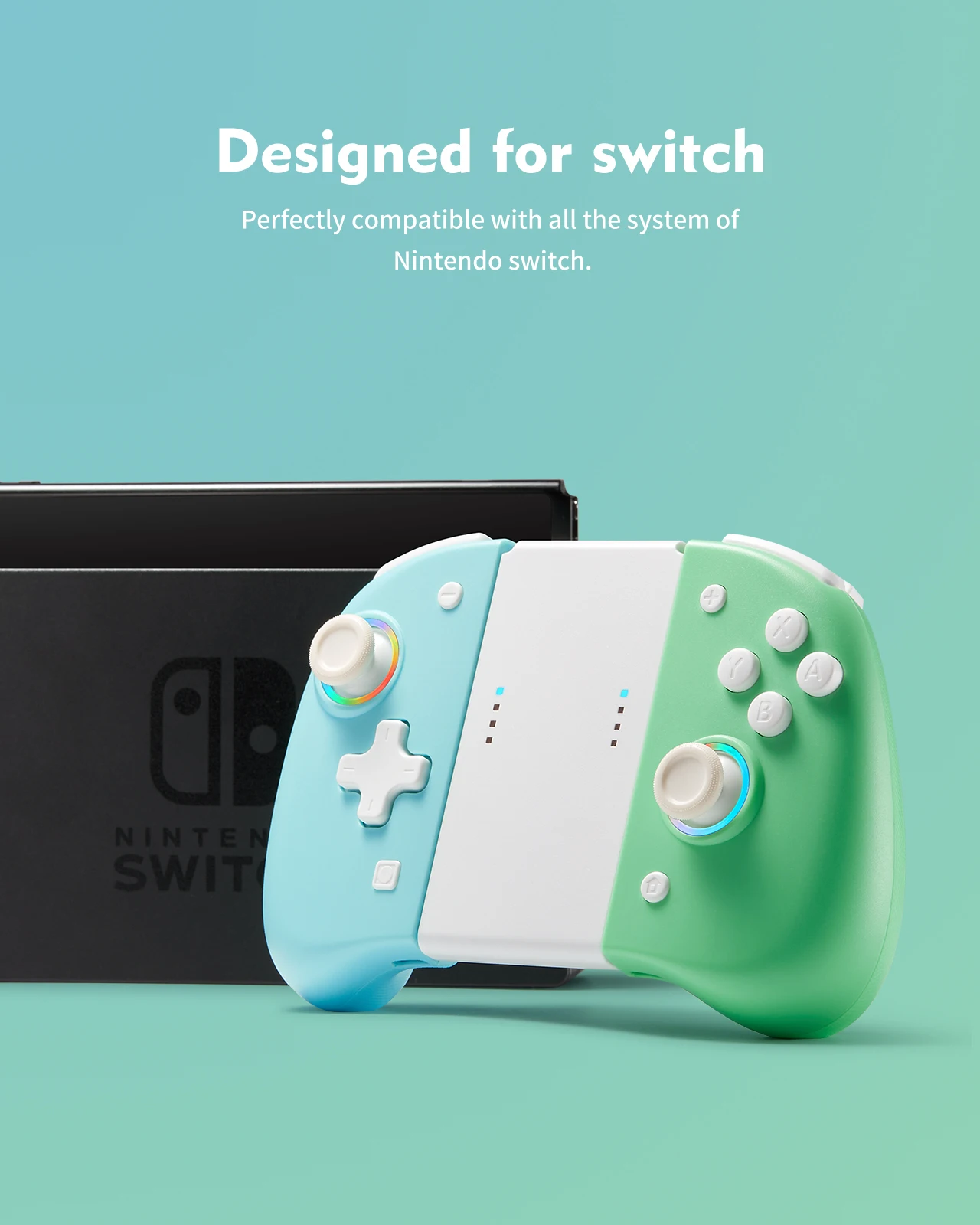 Классический RGB Joycon DOYOKY для Nintendo Switch/OLED с турбо эргономичным и нескользящим