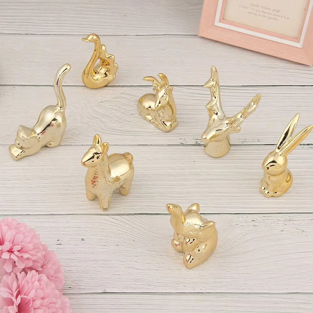 

Ceramic Creative Crafts Gold Color Ornaments Photographic Props Miniature Decor Figurines