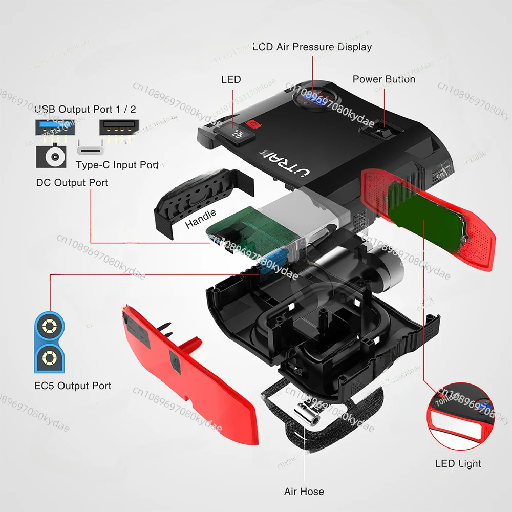 Пусковое устройство Utrai для автомобиля 2000 а с воздушным насосом