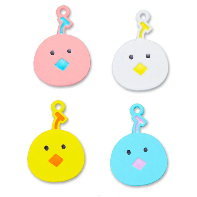 

10Pcs 4 Colors Cute Cartoon Chick Animal Pendant for Women Kids Bracelet Earrings Keychain DIY Jewelry Making Supplies Wholesale