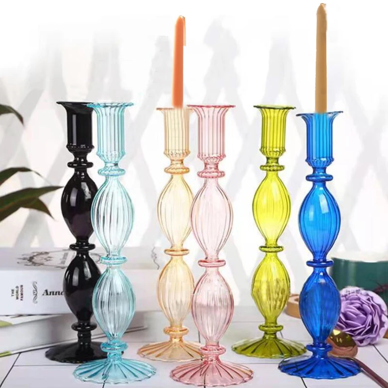 

Glass Candle Holder Home Decor Wedding Decoration Candlestick Home Decoration Accessories Party Birthday Christmas Decoration