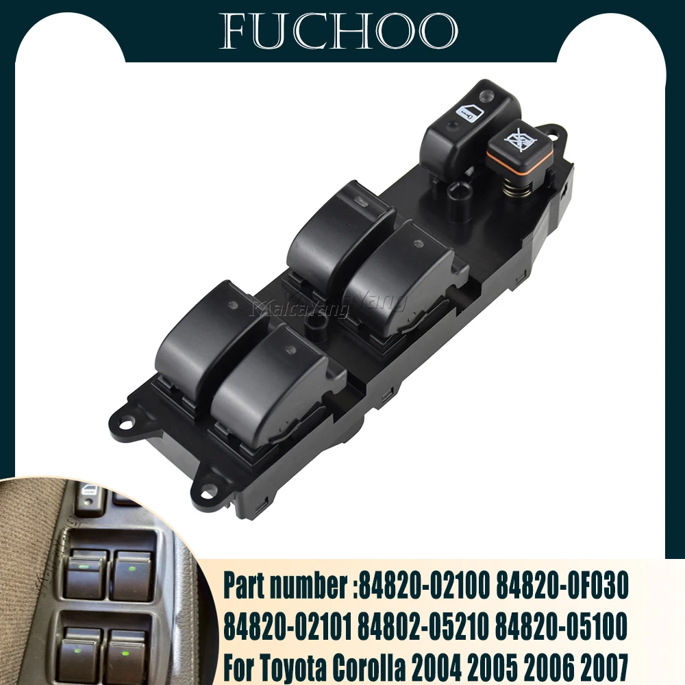 

Automotive switch Master Power Window Control Switch Car Accessories for Toyota Corolla 2001-2007 84820-02100 8482002100