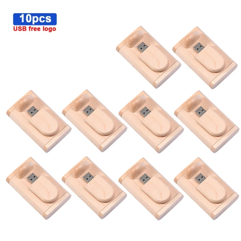 

USB 2,0 деревянный флеш-накопитель с коробкой, 4 ГБ, 8 ГБ, 16 ГБ, 32 ГБ, 64 ГБ, 10 шт./партия
