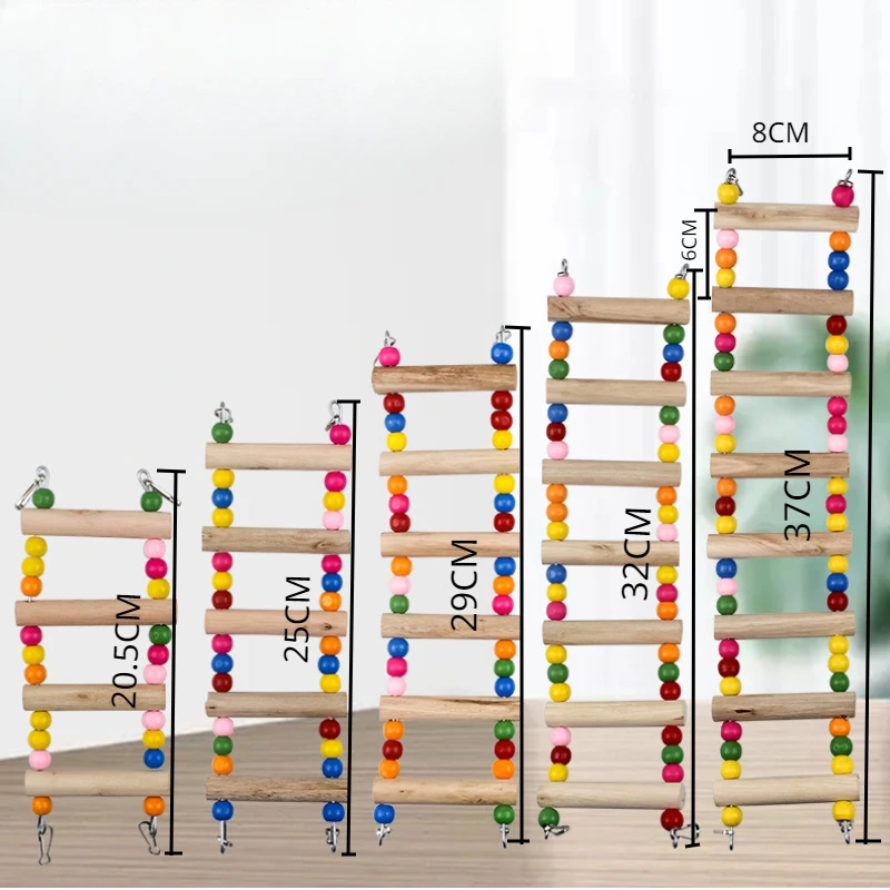 Игрушки для птиц попугаев деревянные попугаи подвесной мост подвижная лестница
