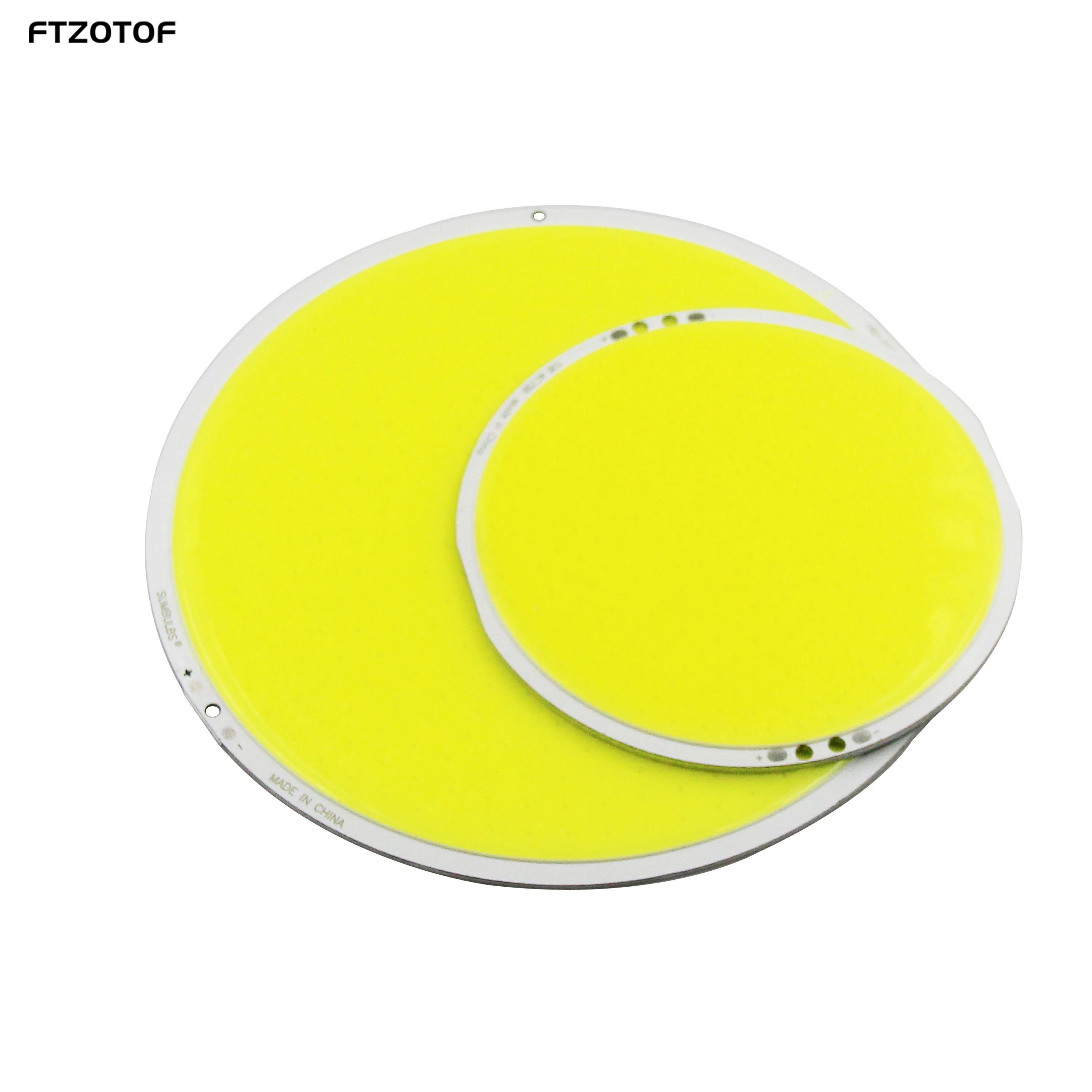 FTZOTOF COB LED Round Bulb Super Bright Solar Lamp Chip Warm Cold White DIY12-14V DC 108mm160mm 50W 200W Outdoor Light Source