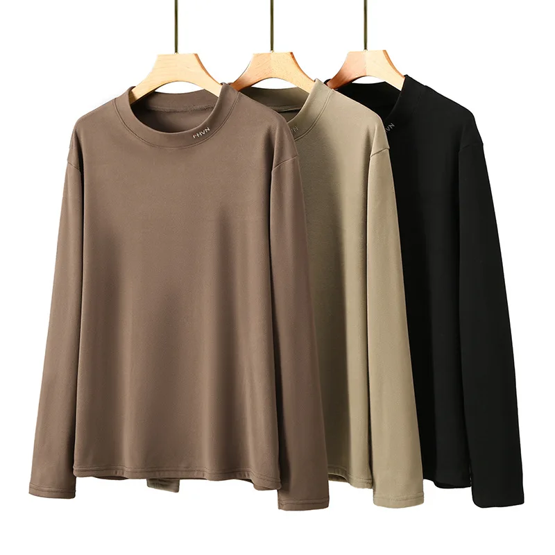 50 00 кг Зимняя базовая рубашка Fat Man с высоким воротником и длинными рукавами