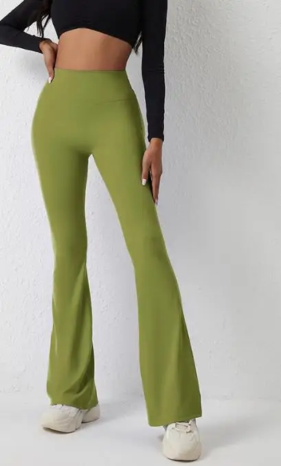 

Woman Quick Dry Butt Lifting Flared Active Pants Women's Casual Clothing Female Fashion Sporty Skinny Trousers
