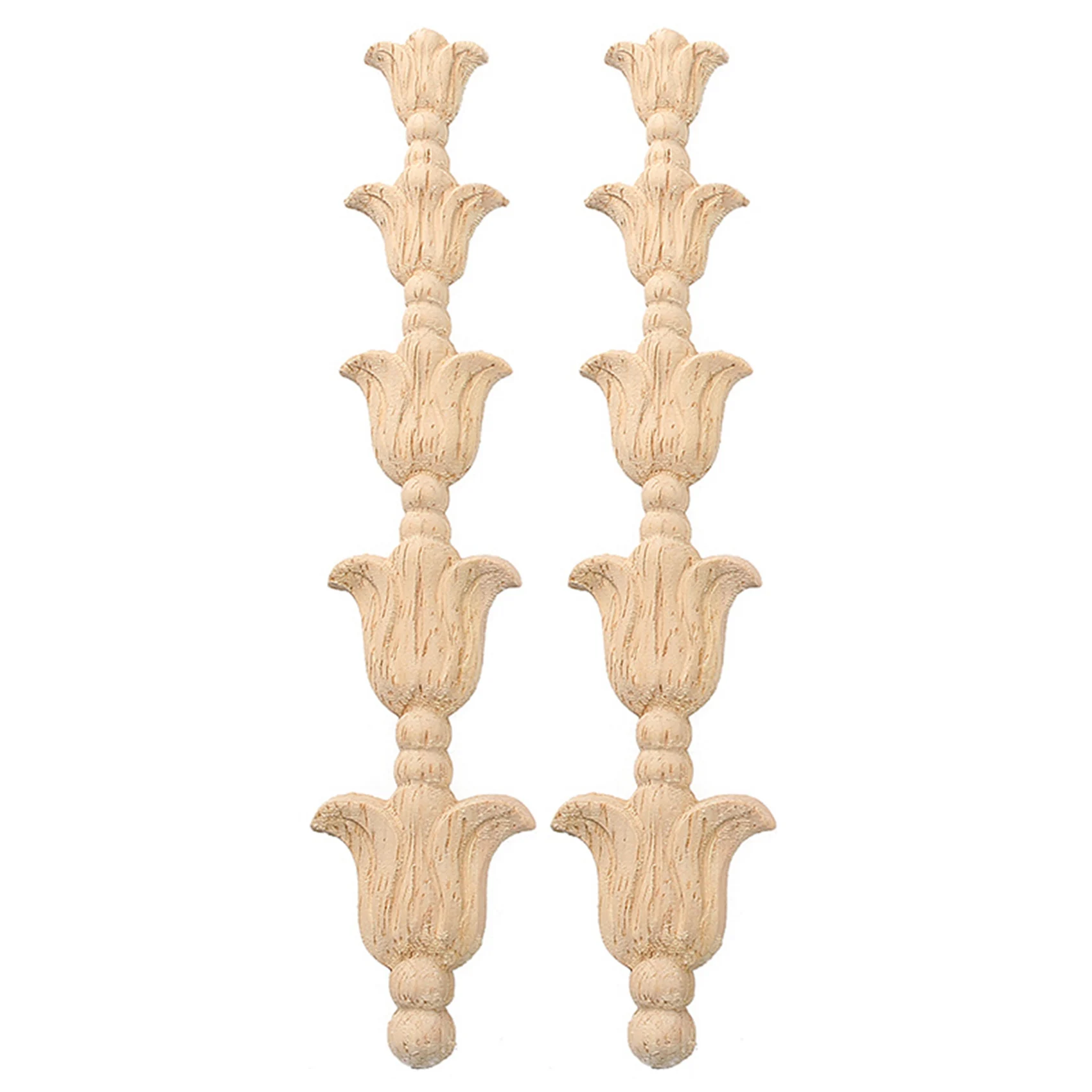 

2X деревянная резная угловая аппликация, Неокрашенная рамка, наклейка для домашней мебели, стиль декора: 1