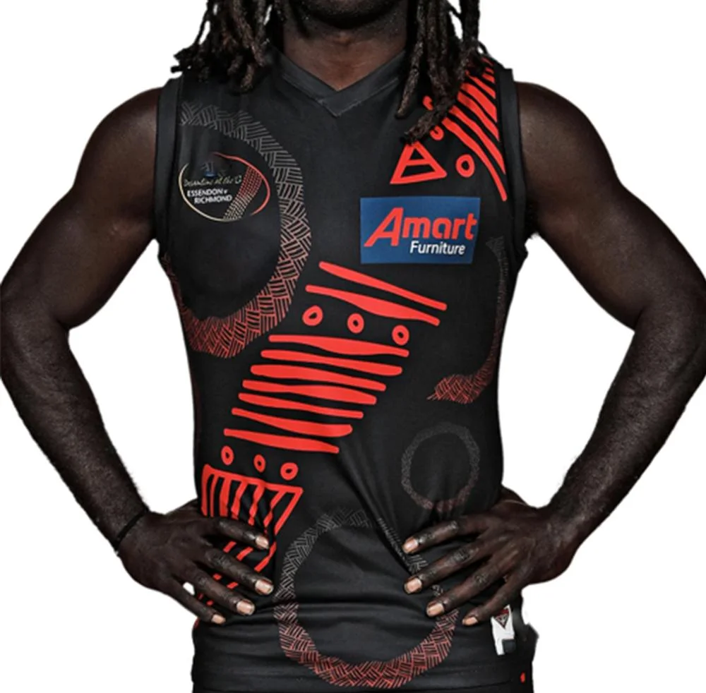 

Essendon Bombers 2020 UA Mens Dreamtime Guernsey Rugby Jersey S-3XL