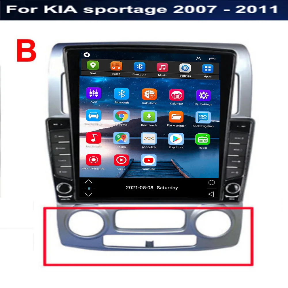 Автомагнитола 4G Carplay Android для KIA Sportage 2007-2011 2 Din экран 9 7 дюйма Tesla автомобильный