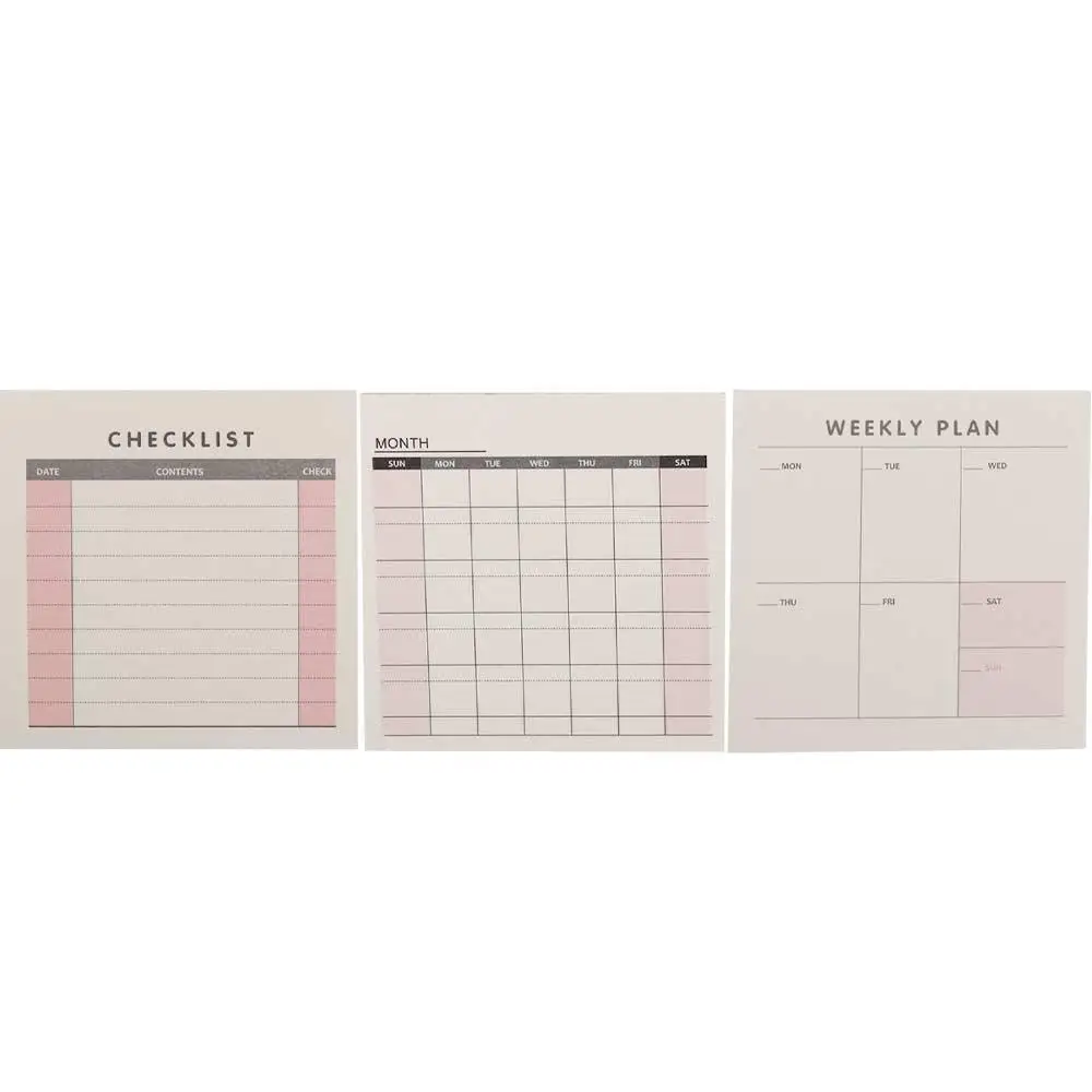 

60 sheets Creative Notebook Plan List Check List To Do List Memo Pad Month Planner Weekly Plan Daily Weekly