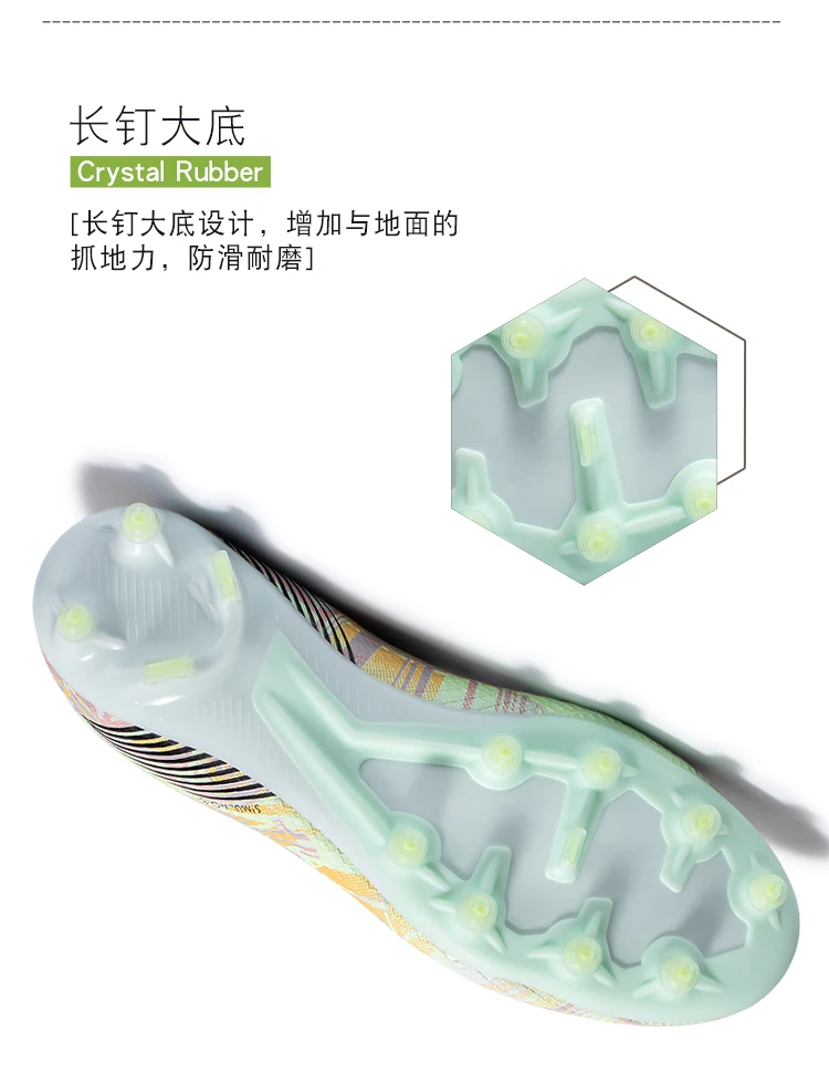 High Ankle Men Soccer Shoes Anti-Slip TF/FG Football Boots Professional Kids Training Footwear Outdoor Grass Cleats Sneakers