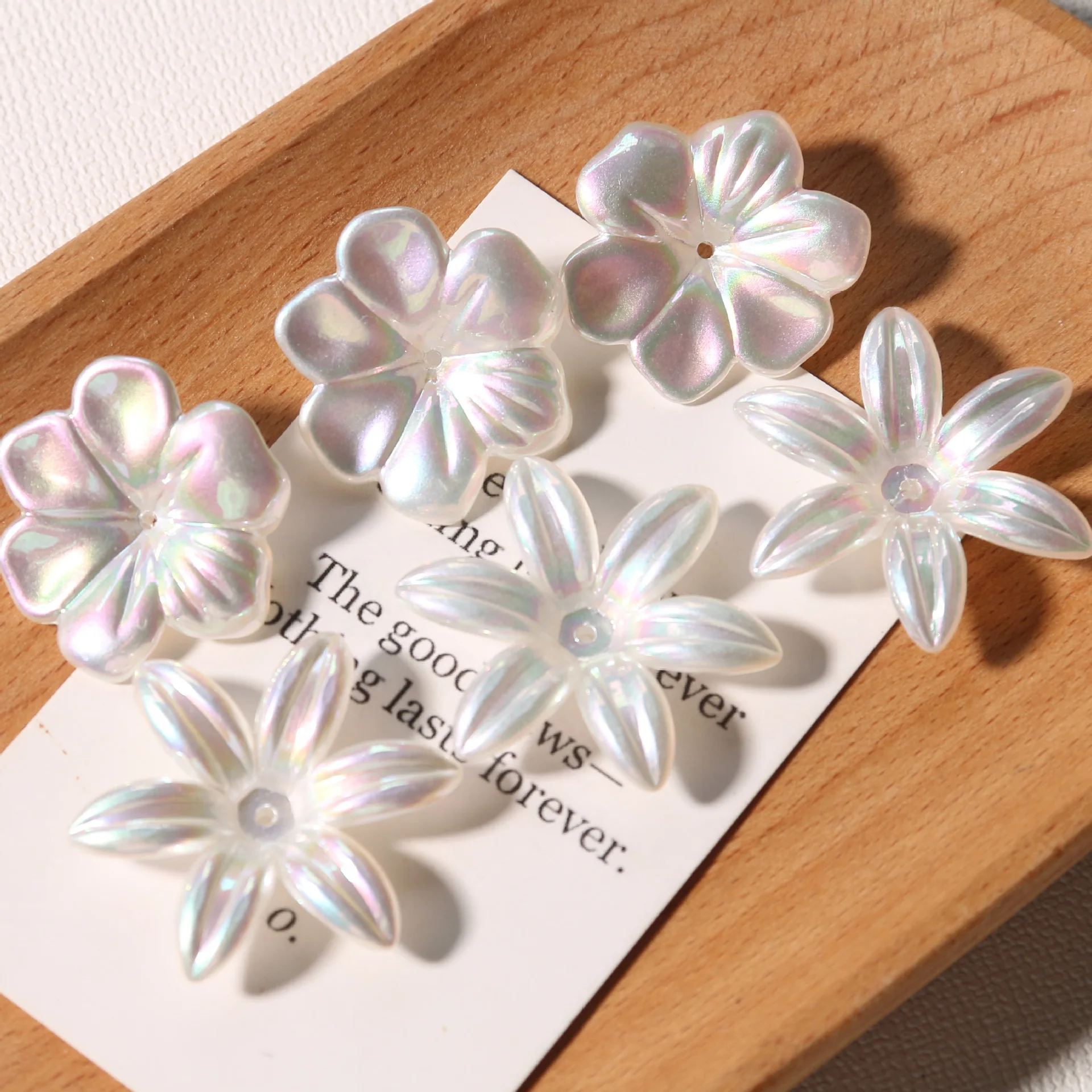 

5 шт. искусственный жемчуг ab Цвет ракушки ощущение Цветочный лепесток цветок штука акриловые аксессуары «сделай сам» Серьги головные уборы