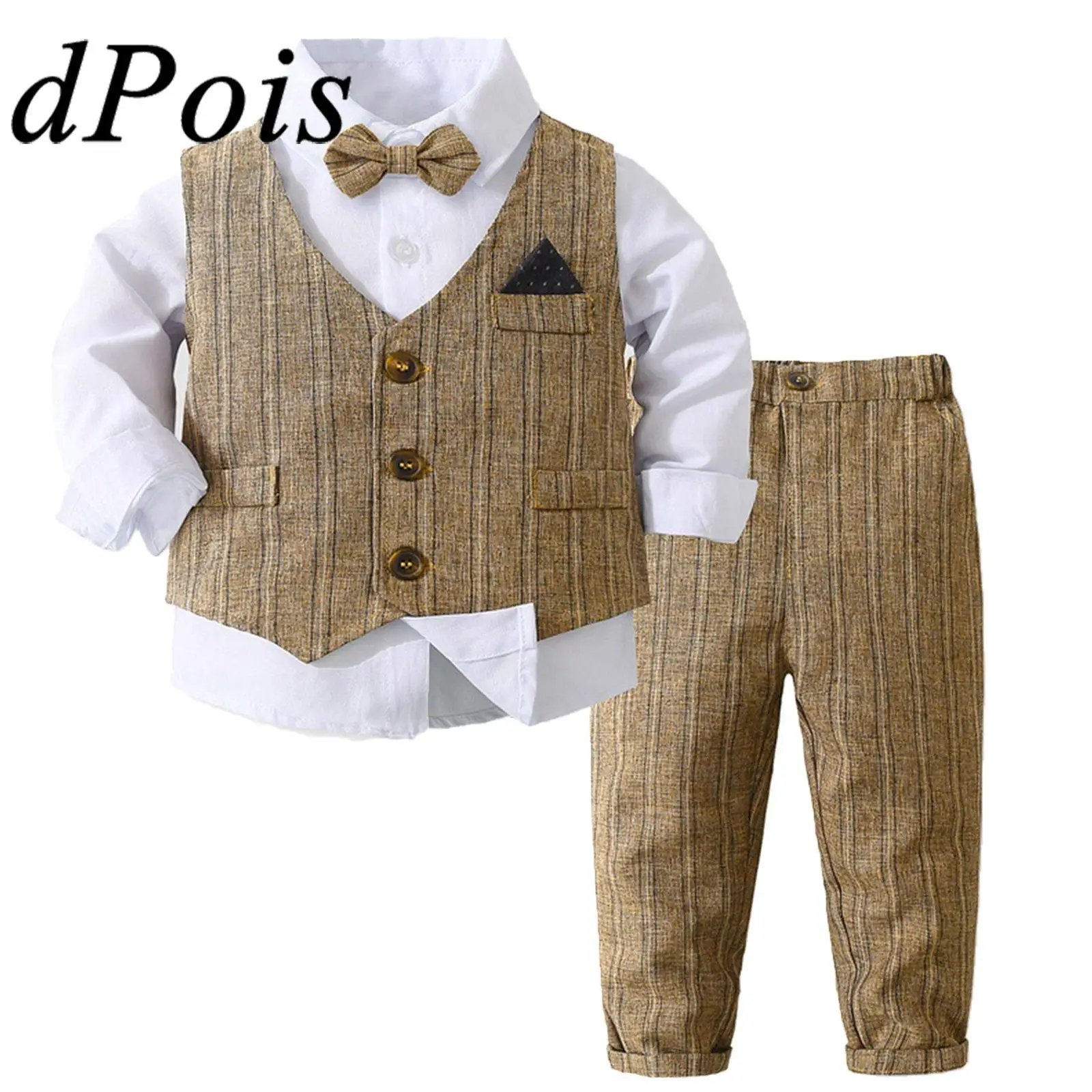 

Toddler Boys Clothes Set British Style Birthday Wedding Suit for Boy School Uniforms Kids Gentleman Outfit