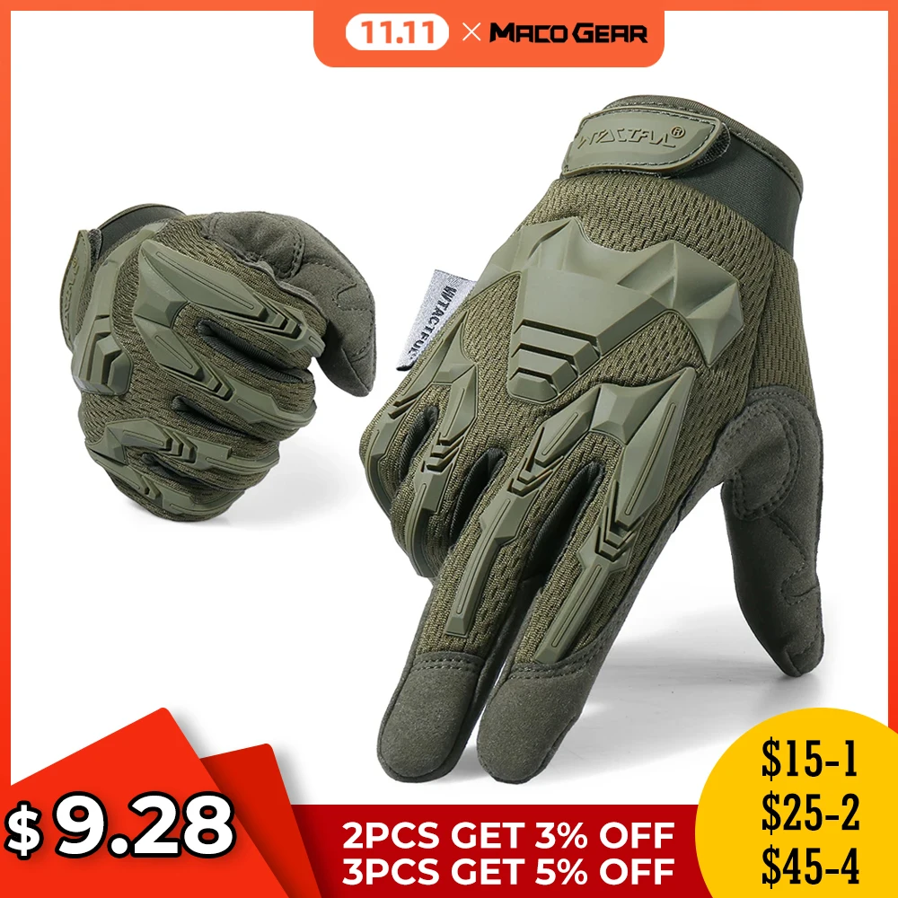  Tactical Gloves Camo Military Army Cycling Glove Sport Climbing Paintball Shooting Hunting Riding Ski Full Finger Mittens Men 