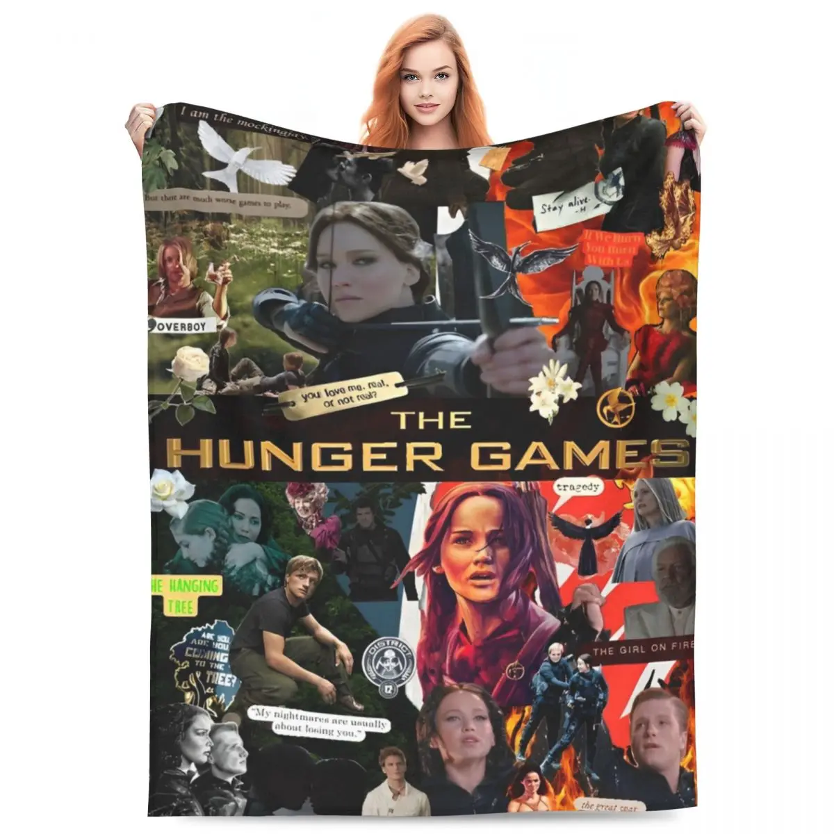 Одеяла Hunger Games коралловый флис плюшевое ультрамягкое одеяло Katniss Peeta для спальни