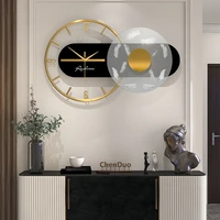 luxury large wall clock with light modern fashion wall clock silent metal hanging watch digital living room reloj de pared 3d