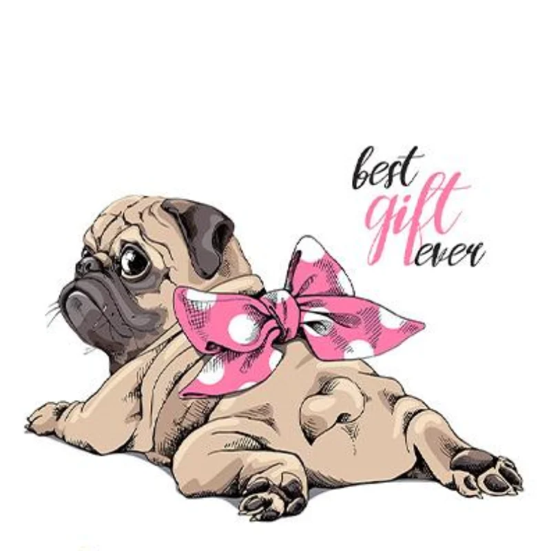 

Cute Dog Iron-on Transfers for Clothing Fashion Clothes Printing Decals Patches for Clothes Patch DIY T-shirt Applique Decor