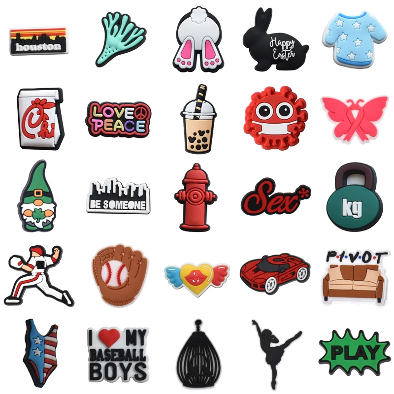 

Set Jeans Kids Women Charm Packs Girl Gifts Men Shoes Accessories Decorations for Crocs Shoe Charms Wholesale Bulk Para Pins Boy