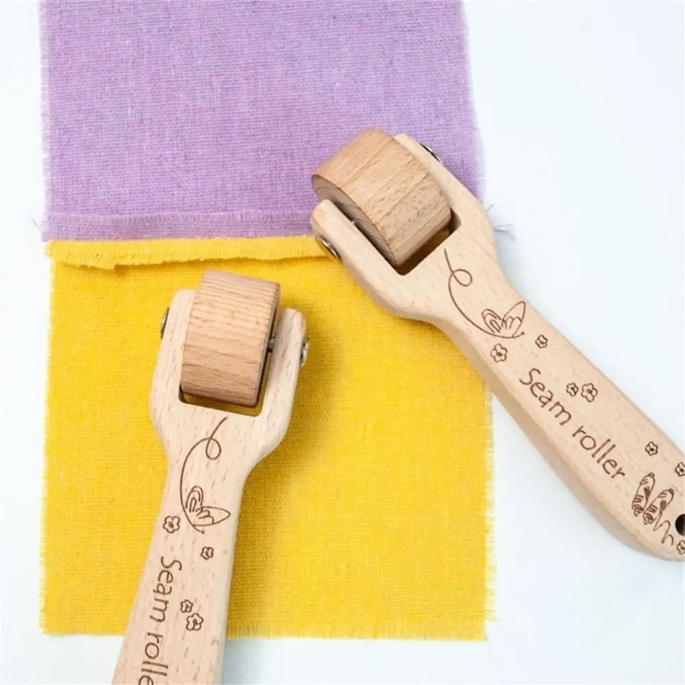 

New Beech-Wood Seam Roller Convenient Roller Roll For Quilting Sewing Wallpaper Roller Pressing Wheel Press Quilting Tools